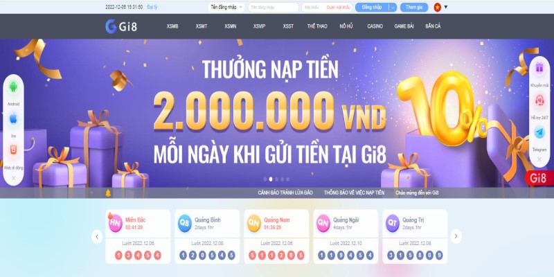 GI8 - thương hiệu chuyên về xổ số trực tuyến tại Việt Nam 